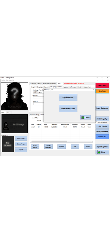 Secure Check Cashing Loan Module